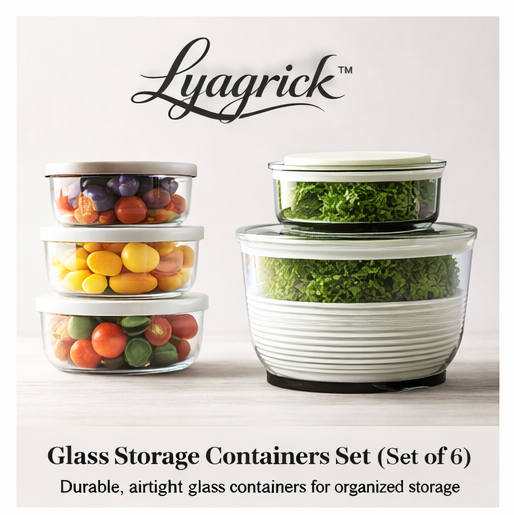 Lyagrick™ Glass Storage Containers Set (Set of 5)
